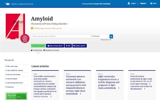 Amyloid The Journal